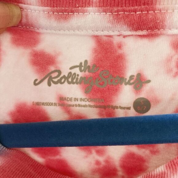 The Rolling Stones Tie Dye Graphic Tee Youth Kids SMALL 6/7 VTG STYLE T SHIRT - Picture 3 of 5